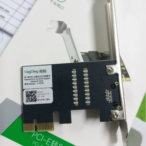 Card mạng LAN RJ45 1000 Mbps chíp RTL8111F Veggieg V-PC01