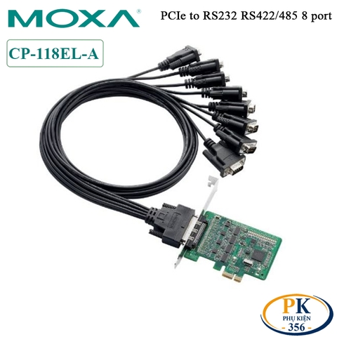 Card mở rộng RS232 RS422 485 PCIe to 8 RS232 RS422 485 Moxa CP-118EL-A 8 Port