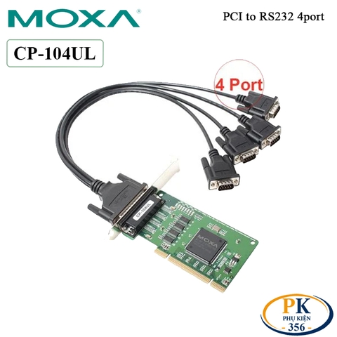 Card mở rộng 4 cổng RS232 PCI to 4 RS232 Moxa CP-104UL 4 port