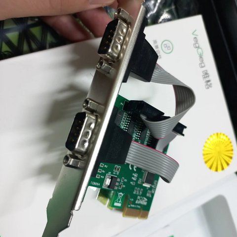 Card PCIe to 2 com RS232 chip CH382L Veggieg V-PC03