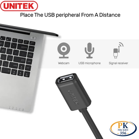 Dây Cáp USB 2.0 Nối Dài AM – AF Chính Hãng Unitek (1M–10M) – Hàng Cao Cấp