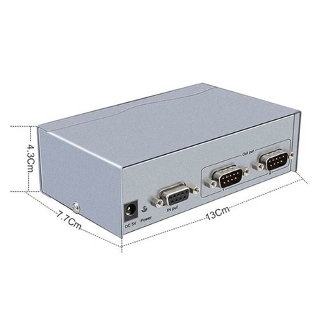 Bộ Chia RS232 DTECH DT-5047 1 Input 2 Output Chính Hãng