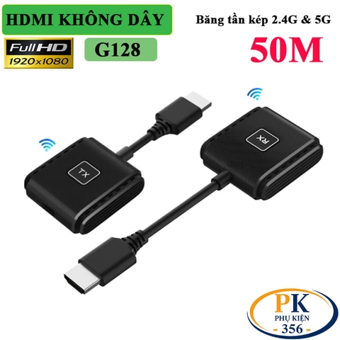 Bộ Thu Phát HDMI Không Dây G128-HD Full HD 1080P – Truyền Tín Hiệu 50m, Băng Tần Kép 2.4G/5G