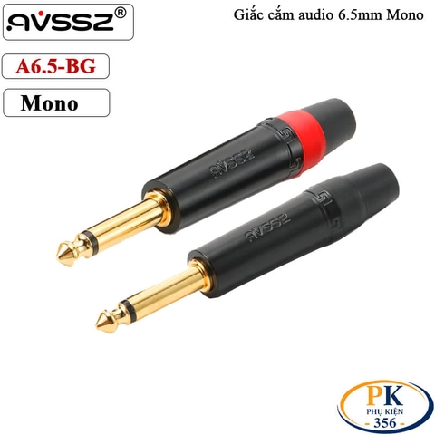 Giắc Hàn Audio 6.5mm mono TS AVSSZ ATS6.5-BG Mạ Vàng
