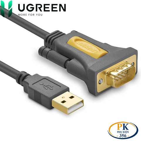 Cáp chuyển đổi USB sang RS232 COM DB9 UGREEN CR104 20211 dài 1.5M chíp PL2303
