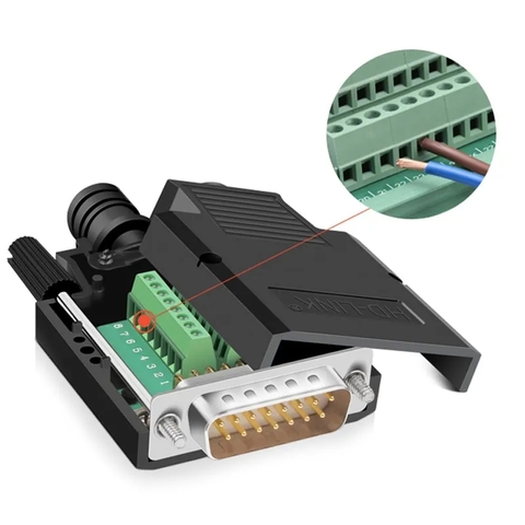 Đầu bấm COM DB15 chân đồng chính hãng HD-Link YL-SCD-15M YL-SCD-15F