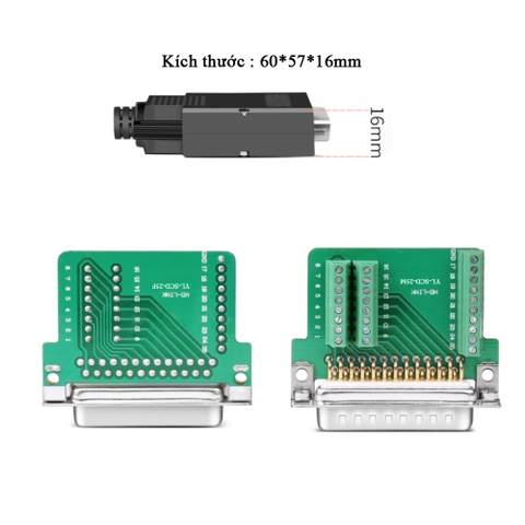 Đầu bấm DB25 chân đồng vỏ nhựa cao cấp chính hãng HD-Link YL-SCD-25