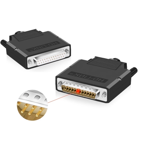 Đầu bấm DB25 chân đồng vỏ nhựa cao cấp chính hãng HD-Link YL-SCD-25