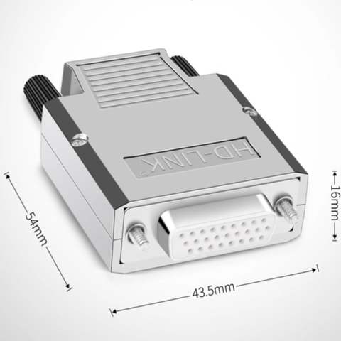 Đầu bấm DB26 cái chân đồng vỏ ốp kim loại HD-Link YL-JM002-26F