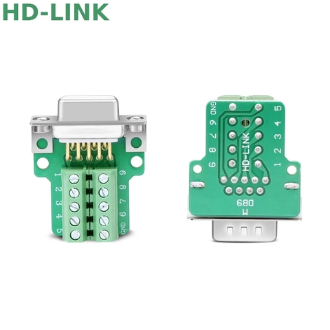 Đầu bấm COM DB9 chân đồng chính hãng HD-Link Male/Female