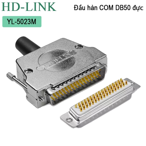 Đầu hàn DB50 đực vỏ ốp nhựa cao cấp HD-Link YL-5013M