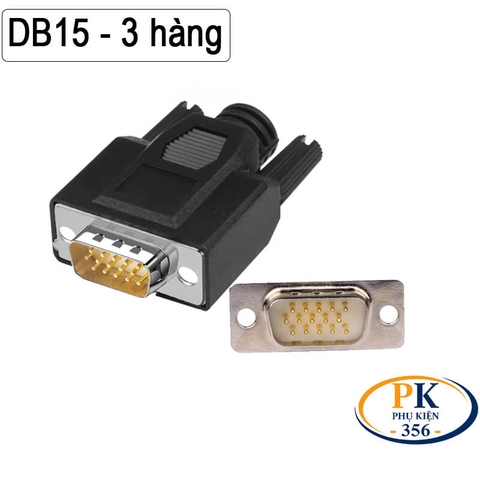 Cáp chuyển DB9 dương sang DB15 dương 3 hàng DB9 Male to DB15 Male dài 1M đến 5M (DIY theo yêu cầu)