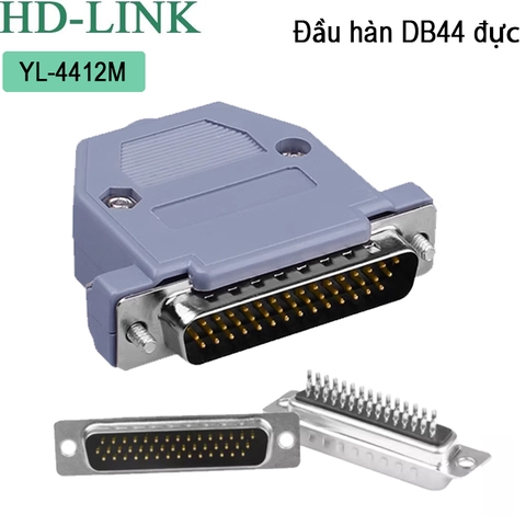 Đầu hàn DB44 cái chân đồng vỏ nhựa cứng HD-Link YL-4412F