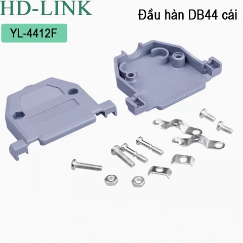Đầu hàn DB44 cái chân đồng vỏ nhựa cứng HD-Link YL-4412F