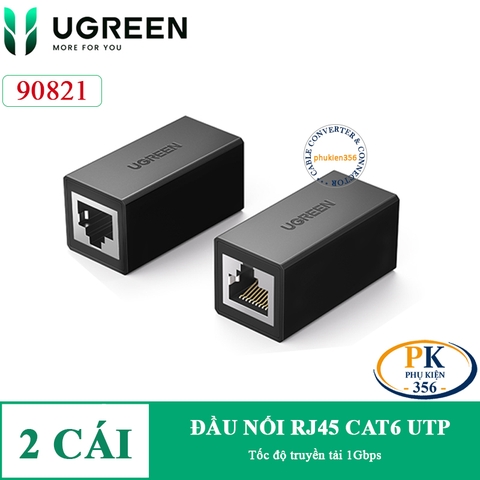 Đầu nối mạng lan RJ45 CAT6 2 đầu âm Ugreen NW114 90821 túi 2 chiếc