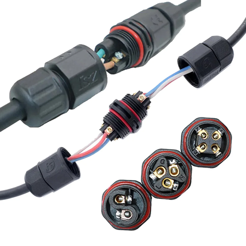 Đầu nối điện chống nước 2 lõi IP68 dùng cho dây 2x1.5mm chính hãng ZSJ L20-2P