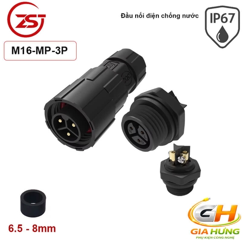 Đầu Cút Nối Dây Điện Chống Nước Lắp Bảng Điều Khiển IP67 Chính Hãng ZSJ M16-FP Dùng Cho Dây 2–4 Lõi