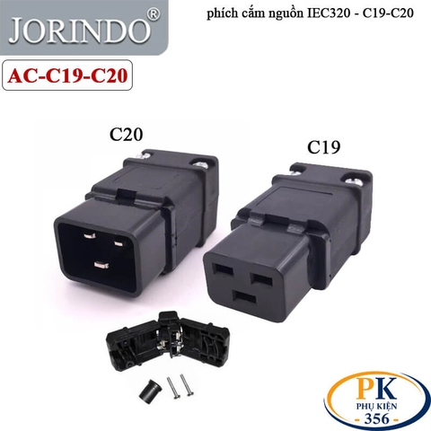 Phích Cắm Nguồn IEC 60320 C20 16A 250V JORINDO AC-19-20