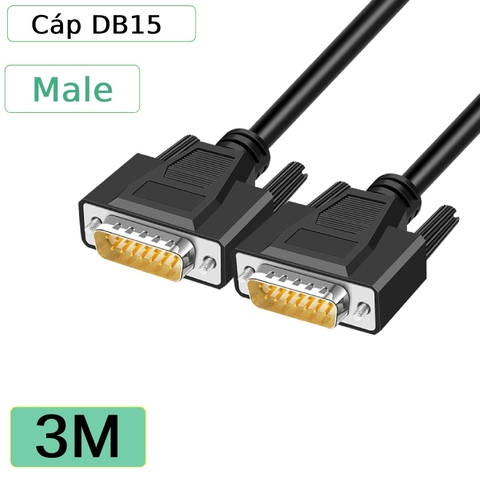 Dây cáp DB15 2 đầu đực dài 1M đến 40M