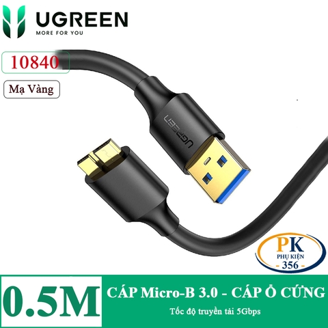 Dây cáp đọc ổ cứng di động USB 3.0 Micro-B Ugreen US130 dài 0.5M, 1M, 1.5M, 2M