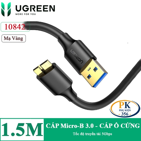 Dây cáp đọc ổ cứng di động USB 3.0 Micro-B Ugreen US130 dài 0.5M, 1M, 1.5M, 2M