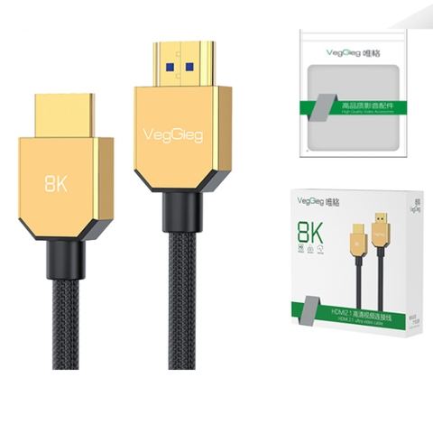 Dây cáp HDMI 2.1 8K@60Hz chính hãng VegGieg dài 1.5M đến 5M