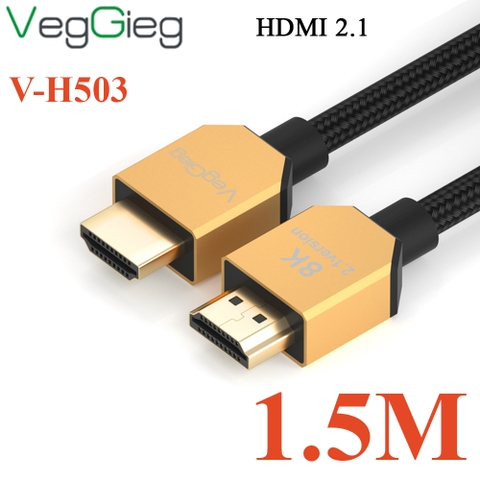 Dây cáp HDMI 2.1 8K@60Hz chính hãng VegGieg dài 1.5M đến 5M