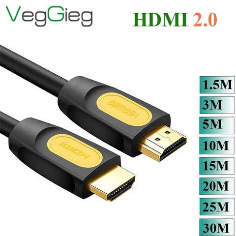Dây cáp HDMI chuẩn 2.0 4K@60Hz chính hãng Veggieg dài 1.5M đến 30M