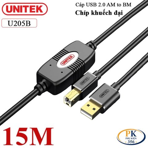 Cáp USB Máy In AM-BM Unitek USB 2.0 – Dây USB A Sang B Chính Hãng