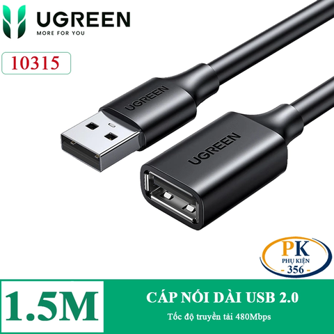 Dây Cáp Nối Dài USB 2.0 Ugreen US103 – Độ Dài Tùy Chọn Từ 0.5M Đến 5M