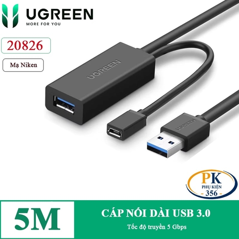 Dây cáp nối dài USB 3.0 Ugreen US175 dài 5M, 10M