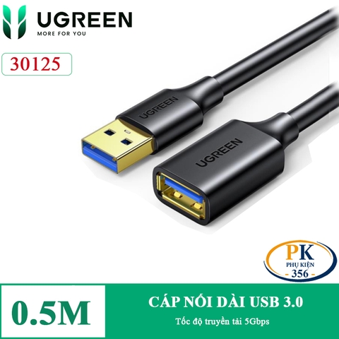 Dây cáp nối dài USB 3.0 Ugreen US129 dài 0.5M, 1M, 1.5M, 2M, 3M, 5M
