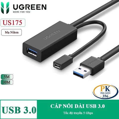 Dây cáp nối dài USB 3.0 Ugreen US175 dài 5M, 10M