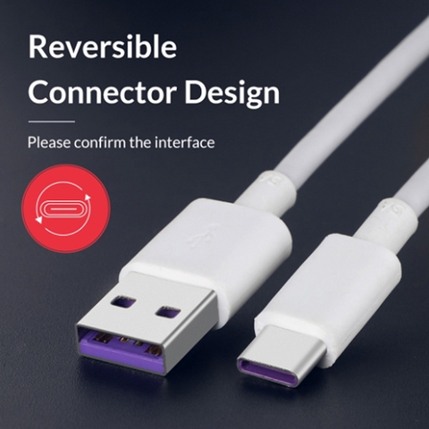 Dây cáp sạc nhanh 60W USB-C TOPK dài 1M màu trắng SK0080