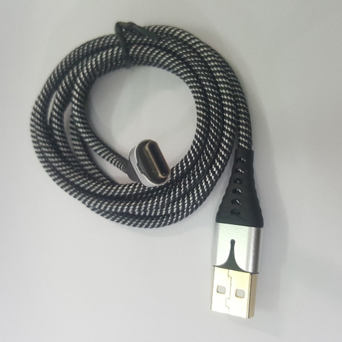 Dây cáp Sạc Nhanh TOPK SK0084 USB-A to Type-C 40W Dài 1M – Dây Bọc Vải, Đầu Mạ Vàng có đèn báo