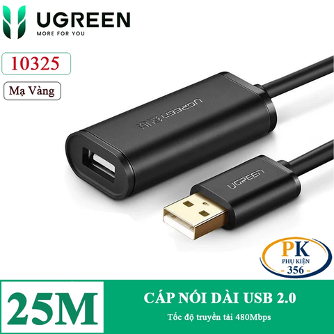 Dây cáp USB 2.0 nối dài có chip Ugreen US121 dài 5M, 10M, 15M, 20M, 25M, 30M
