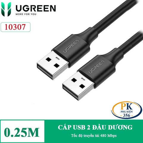 Dây cáp USB 2.0 2 đầu dương Ugreen US102 dài 0.25M đến 3M
