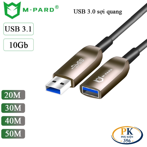 Dây cáp USB 3.0 3.1 sợi quang chính hãng M-PARD dài 10M đến 50M MH231