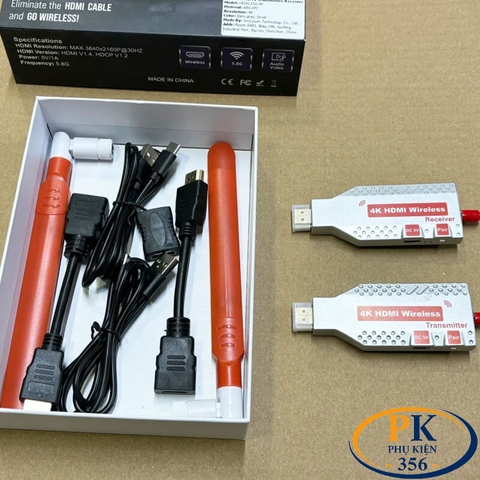 Bộ Chia HDMI Không Dây 1 Ra 2 HDWL150-4K 4K@30Hz Khoảng Cách 150m Băng Tần Kép 2.4G/5G
