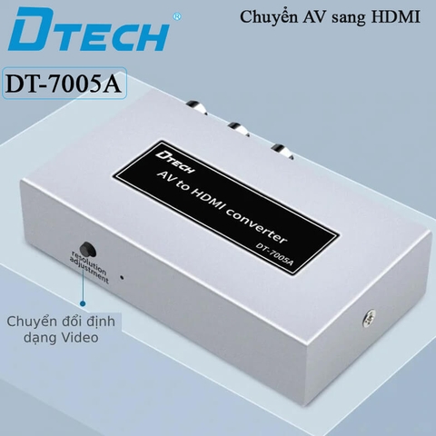 Bộ chuyển đổi Video AV sang HDMI Dtech DT-7005A Full HD 1080P