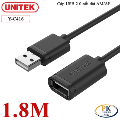 Dây Cáp USB 2.0 Nối Dài AM – AF Chính Hãng Unitek (1M–10M) – Hàng Cao Cấp
