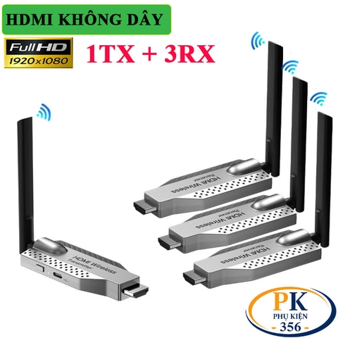Bộ Chia HDMI Không Dây G147 Full HD 1080P – Kết Nối 1 Phát 4 Màn Hình, Khoảng Cách 50m