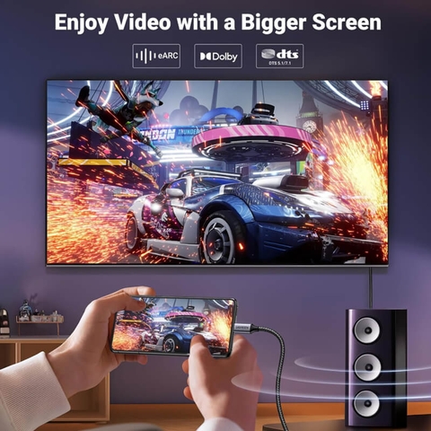 Cáp chuyển Type-C to DisplayPort hỗ trợ 8K Ugreen 25158 chính hãng - dài 2M