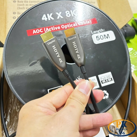 Cáp HDMI 2.0 Sợi Quang 4K@60Hz (10M–100M) – Truyền Tín Hiệu Xa, Chống Nhiễu, Giá Rẻ HD-PKH20
