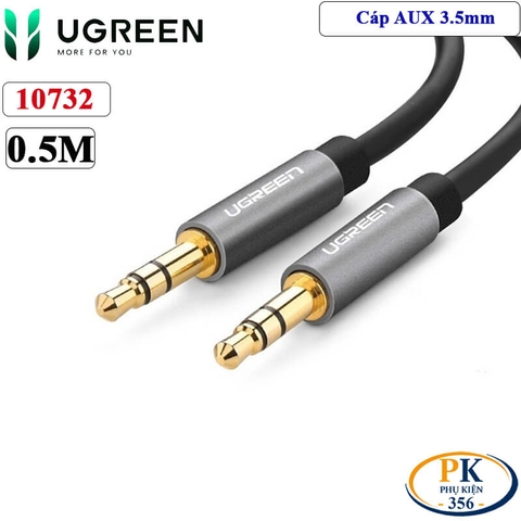 Dây Audio AUX 3.5mm Ugreen AV119 dài 0.5M – 5M – Cáp 3.5mm M/M Cao Cấp