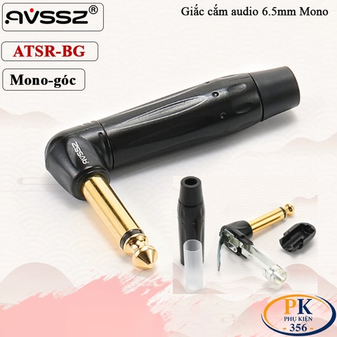 Giắc Hàn Audio 6.5mm TRS Stereo Male AVSSZ ATRS6.5-BG Mạ Vàng