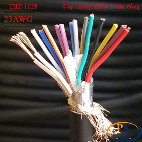 Dây tín hiệu 16 lõi 0.28mm2 23AWG làm cáp COM DB15 RS232 THZ-1628