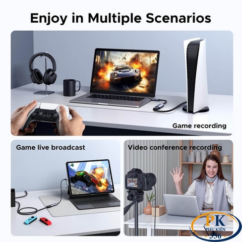 USB Type C ghi hình Livestream HDMI 4K@30Hz Ugreen 15389 CM629