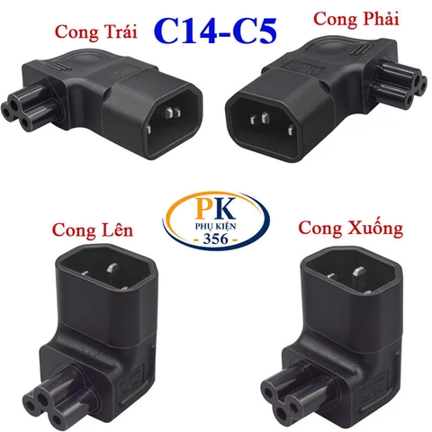 Đầu chuyển nguồn C14 sang C5 JORINDO AC-C14-C5 bẻ góc