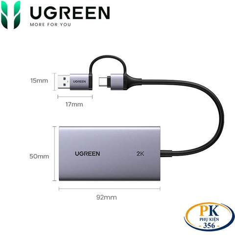 USB Ghi Hình HDMI Ugreen CM726-25773 USB 3.0 – Capture 1080P60, HDMI Loop Out 4K, Livestream Chuyên Nghiệp